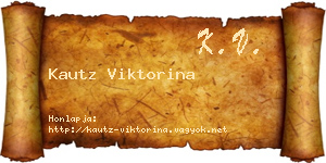 Kautz Viktorina névjegykártya